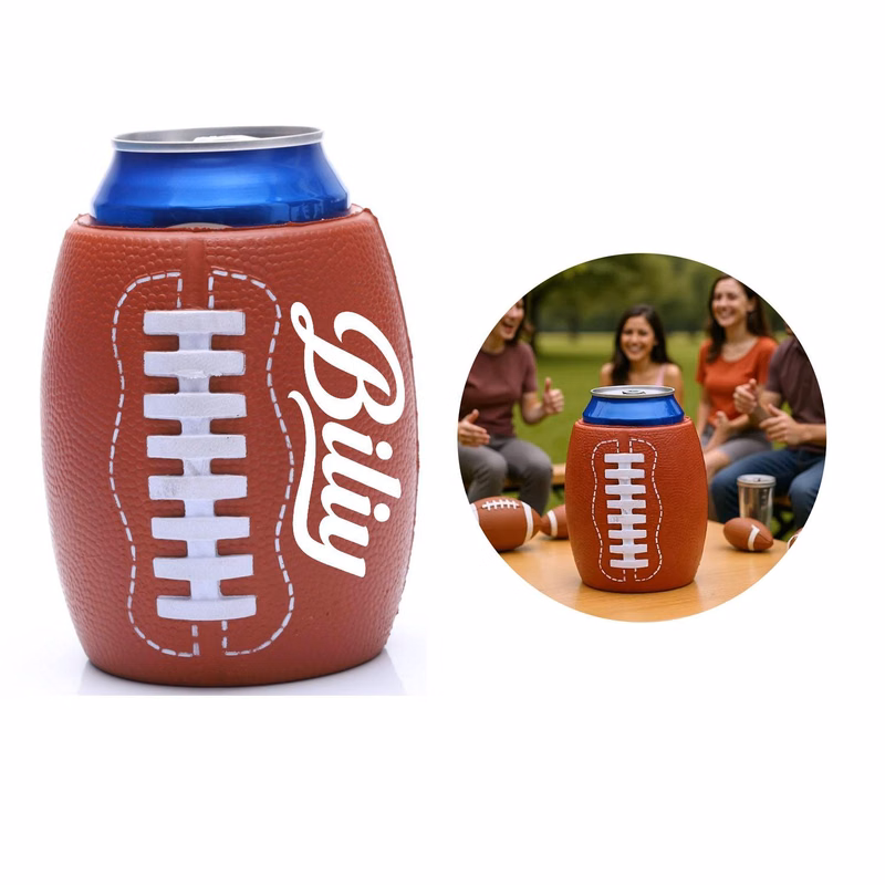 PU Football Beer Can Coolers