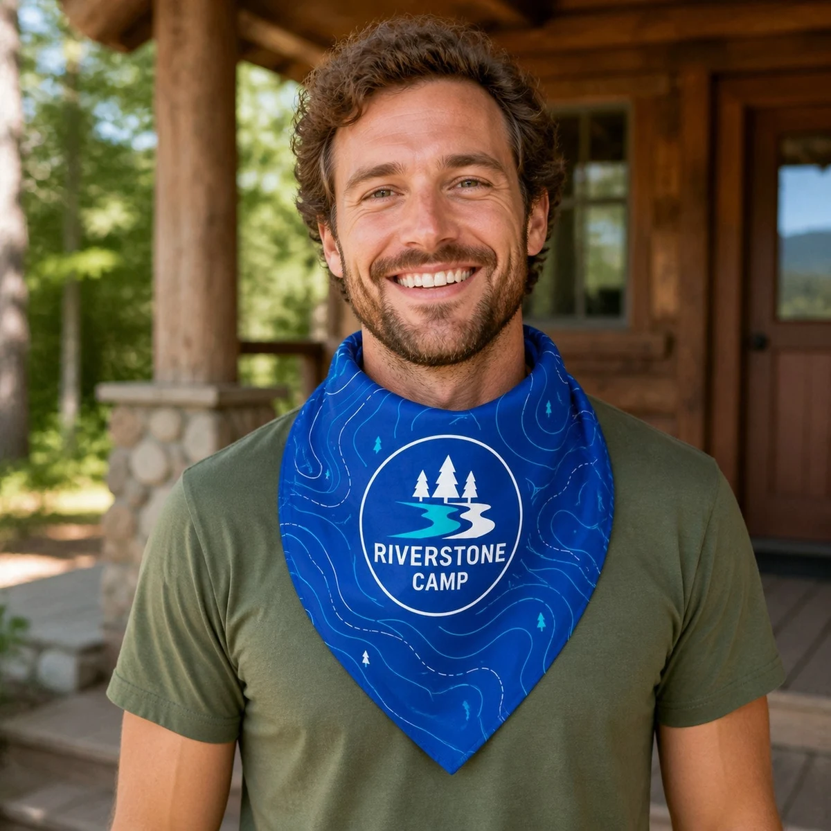 72 Hr Fast Ship - Oversize Bandana, 27x27, Sublimated Edge to Edge 1 side (Made in Canada) 1