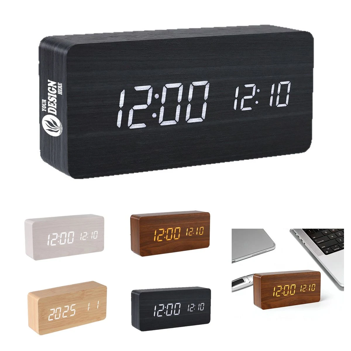 PVC Wood Pattern Clock 1