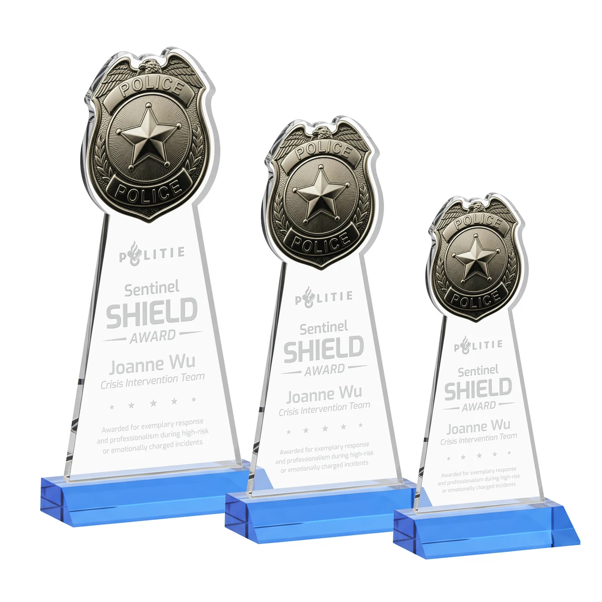 Police Badge Award - Sky Blue 1