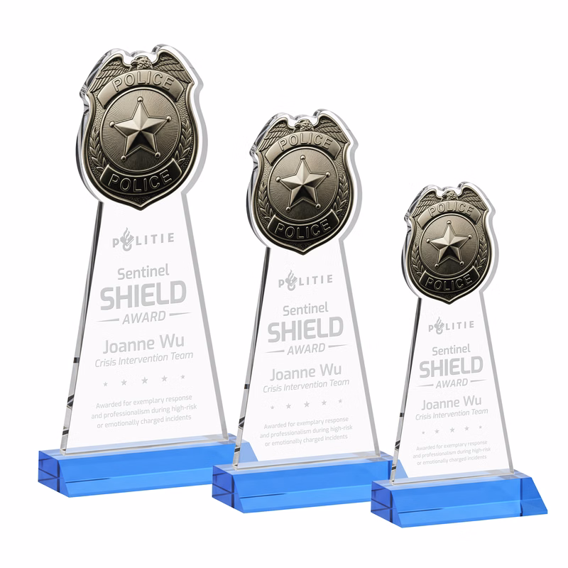 Police Badge Award - Sky Blue