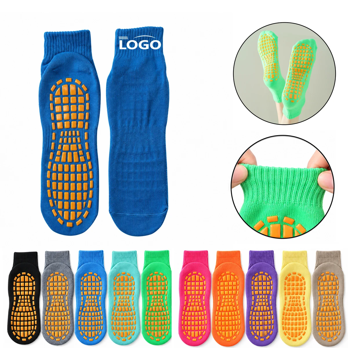 Custom Indoor Traction Ankle Socks For Studio Training 1