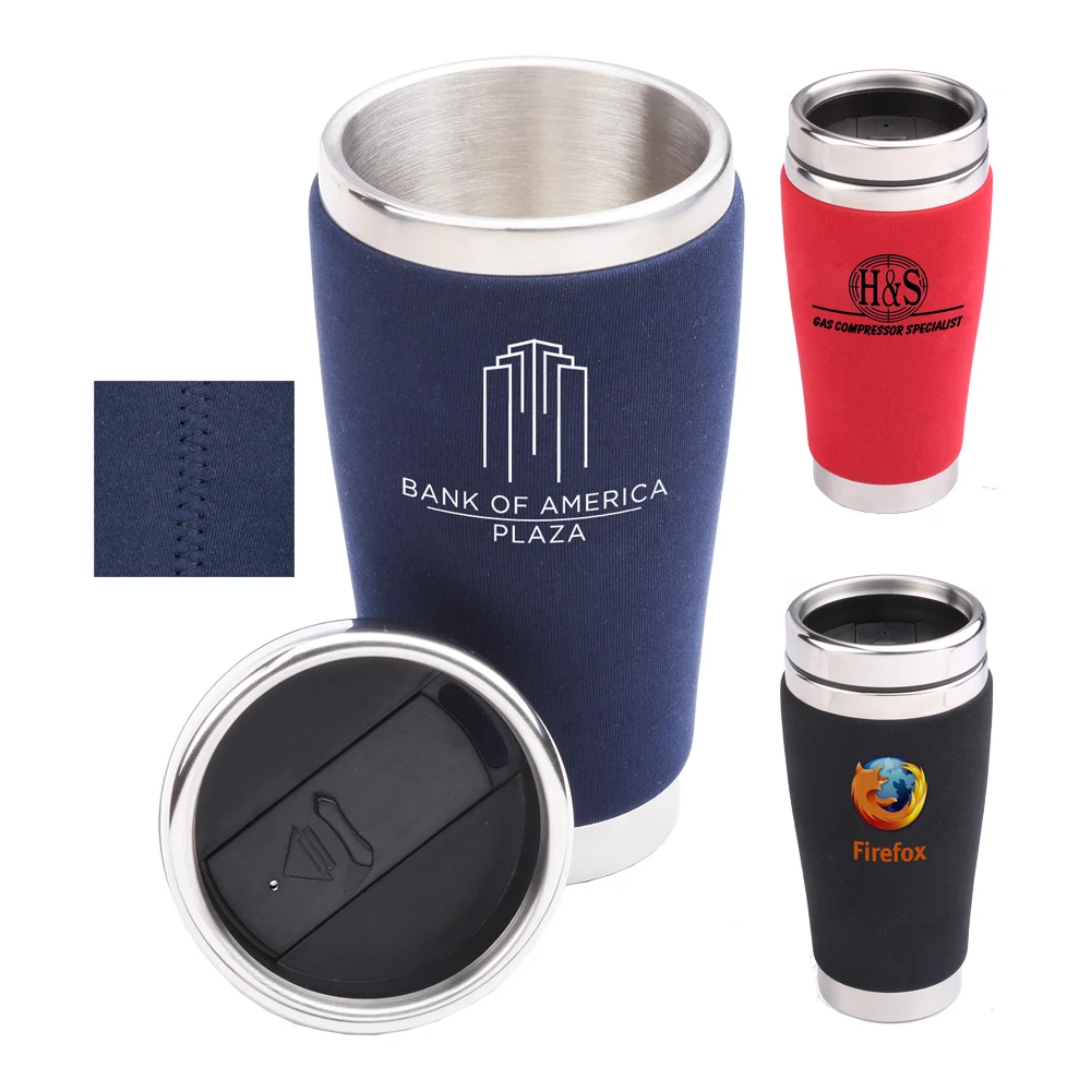 16 Oz. Allure Stainless Steel Tumbler w/Neoprene Wrap 1