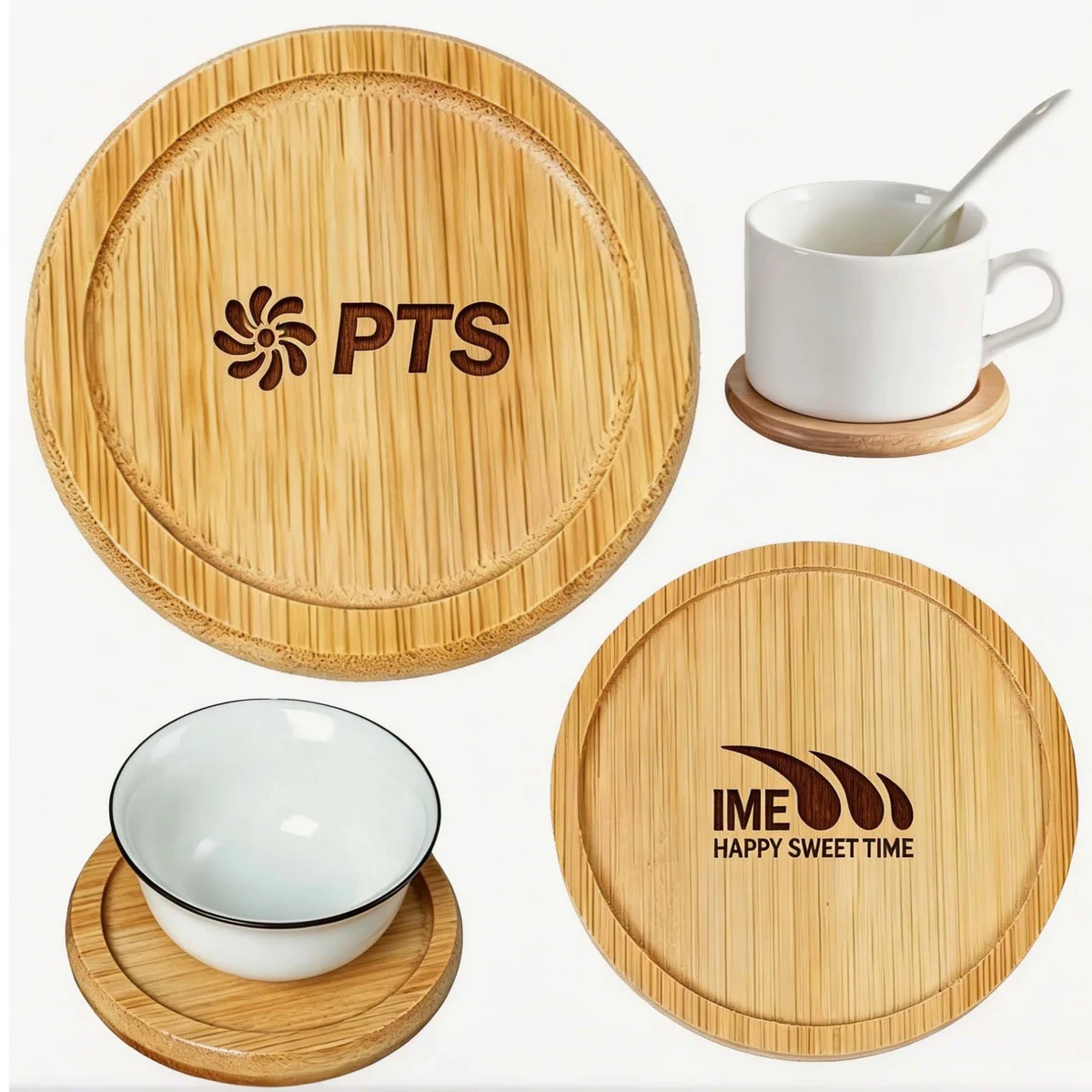 Natural Bamboo Coaster 1