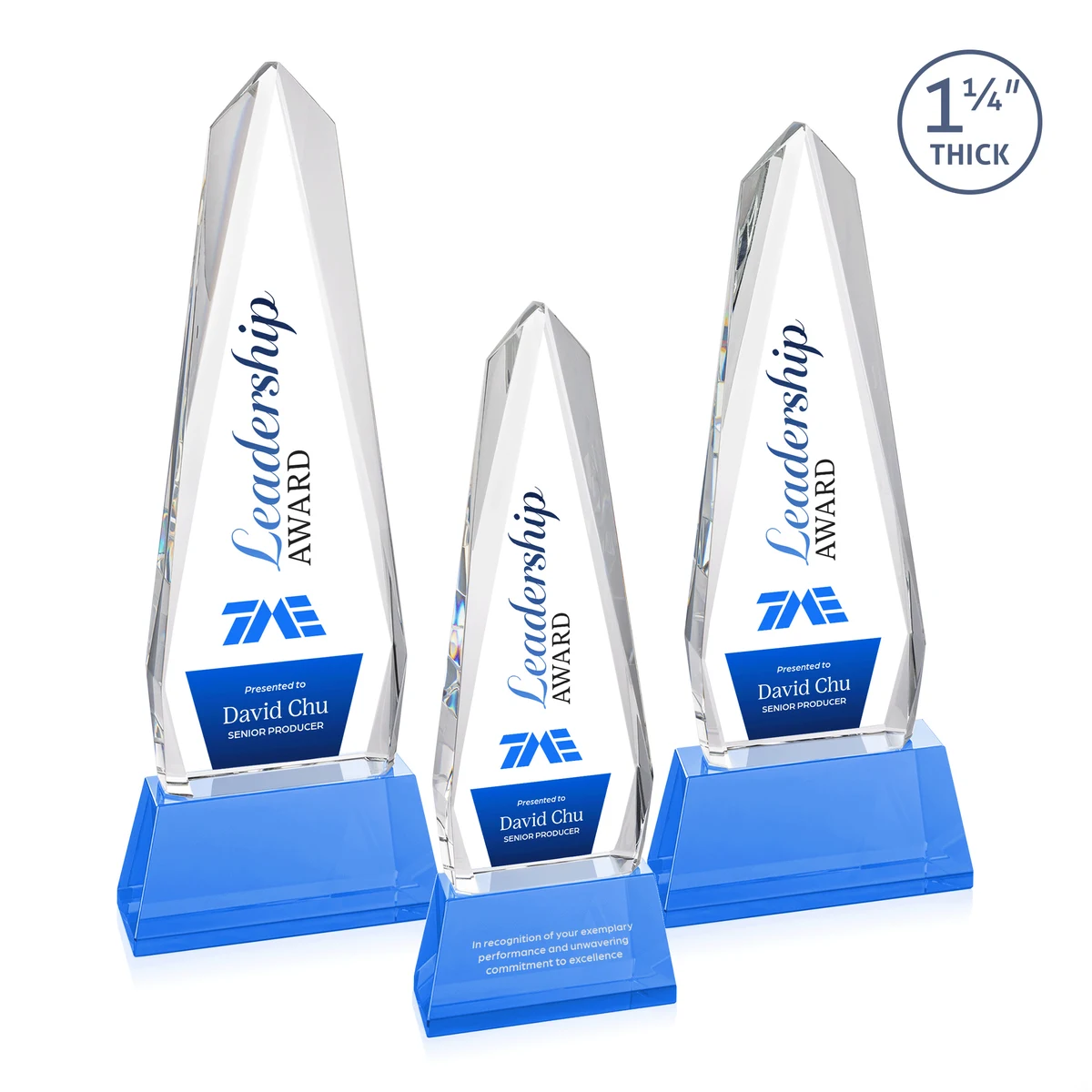 Cheswick VividPrint™ Award on Entwhistle Base - Sky Blue 1