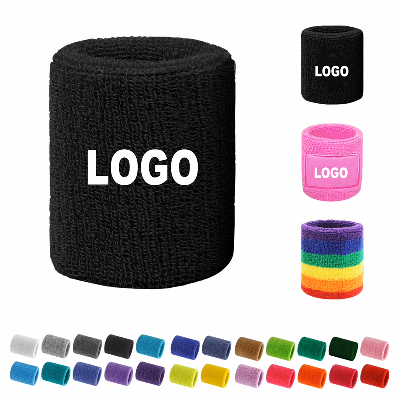 Multicolor Sports Wristbands Sweat absorbing