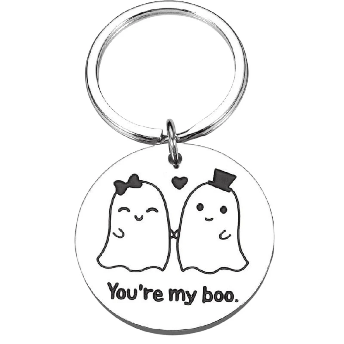 Stainless Steel Round Keychain 1