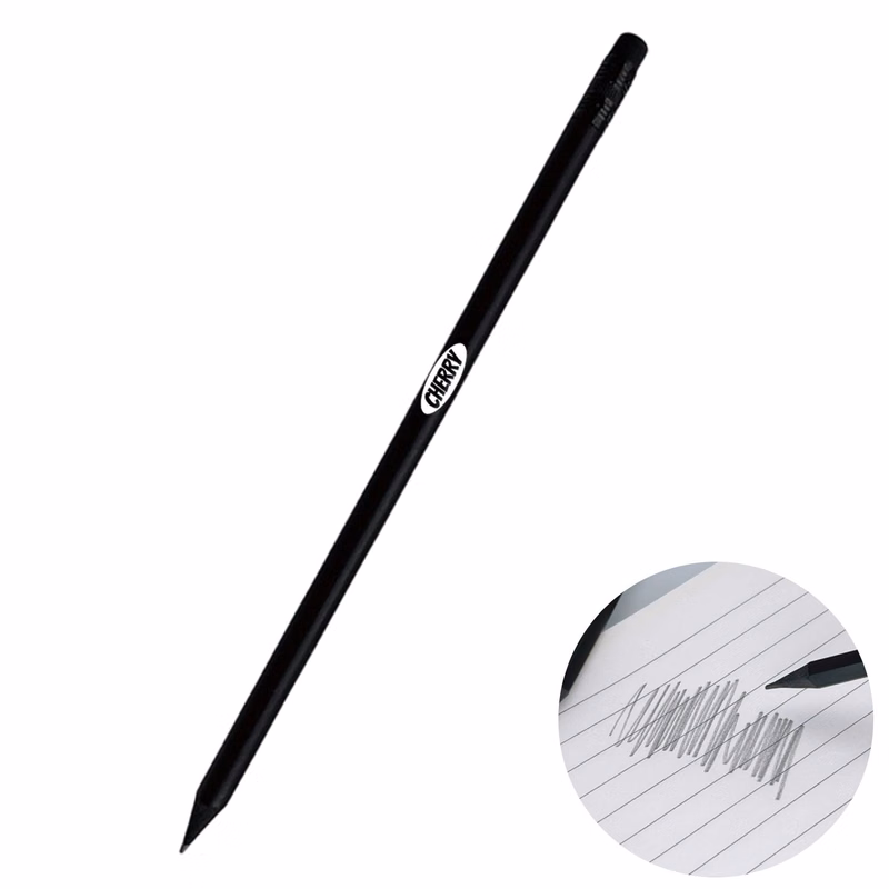 Black Wood Matte Pencil with Eraser