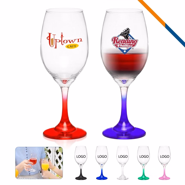 Custom 12.75 oz White Wine Glasses with Classic Stem — Elegant Celebrations