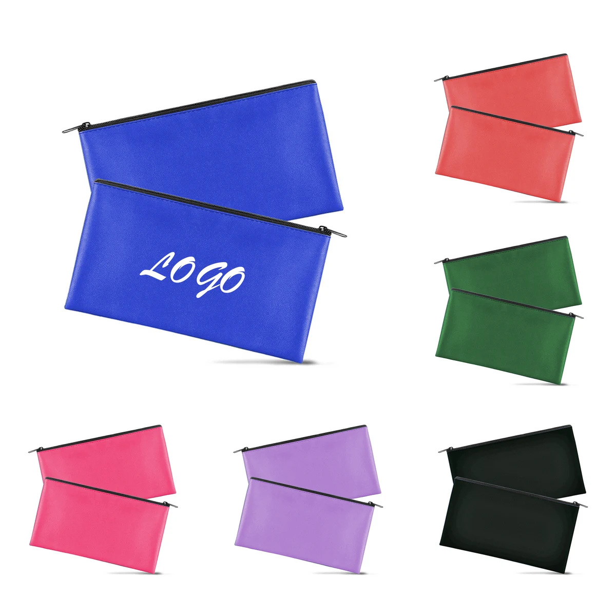 Leather Zippered Bag For Storing Documents 1