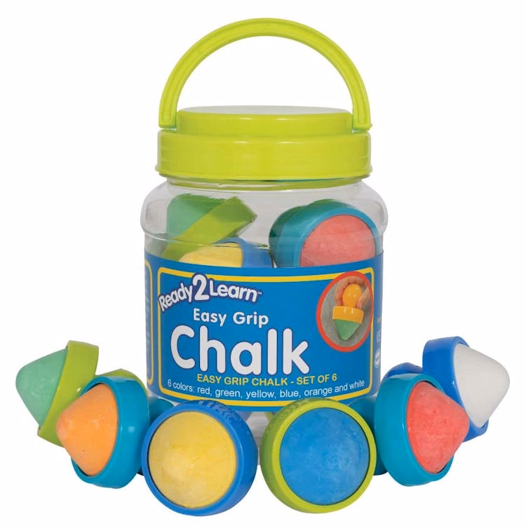 Easy Grip Chalk Assorted 6pc
