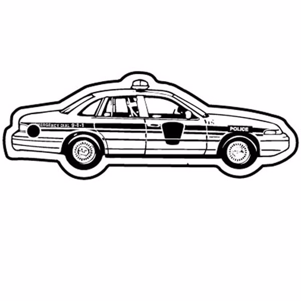 Police Car 3 Key Tag - Spot Color