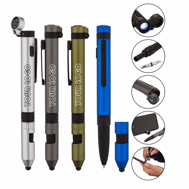 Multi-Functional 6-In-1 Tool Ballpoint Pen