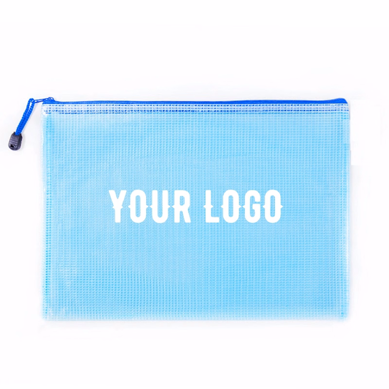A4 File Double Layer Mesh Zipper Bag