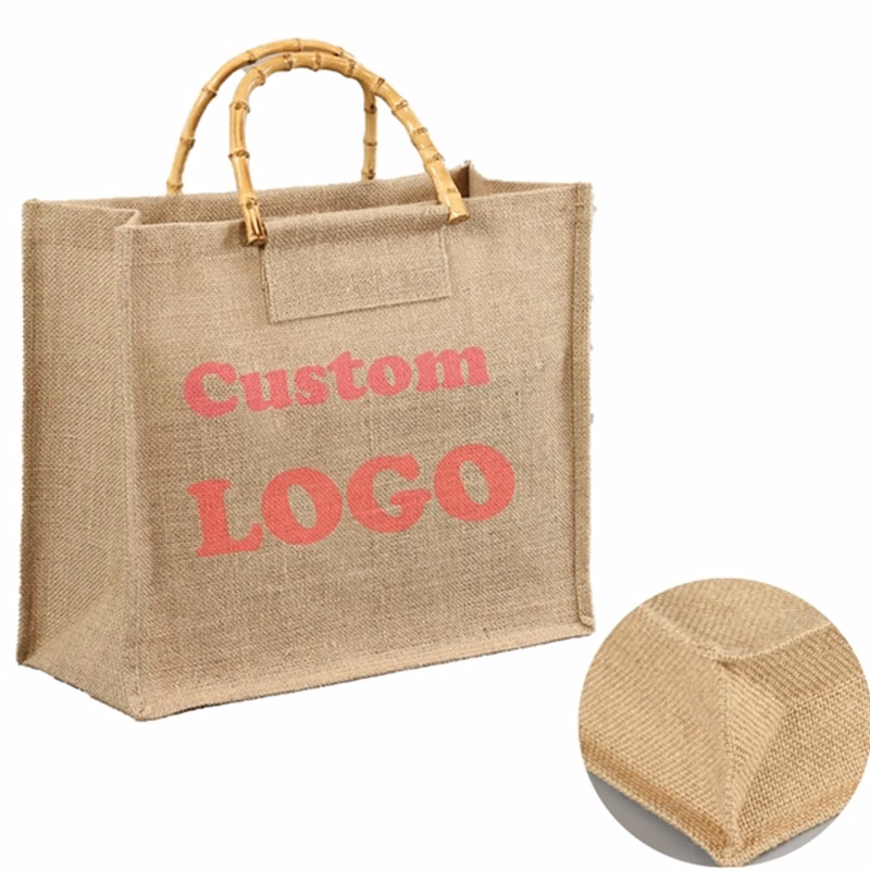 Linen Bag with Bamboo Handle