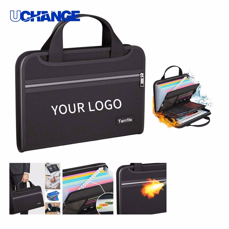 Fire Resistant File Storage Bag Organizer with Compartments