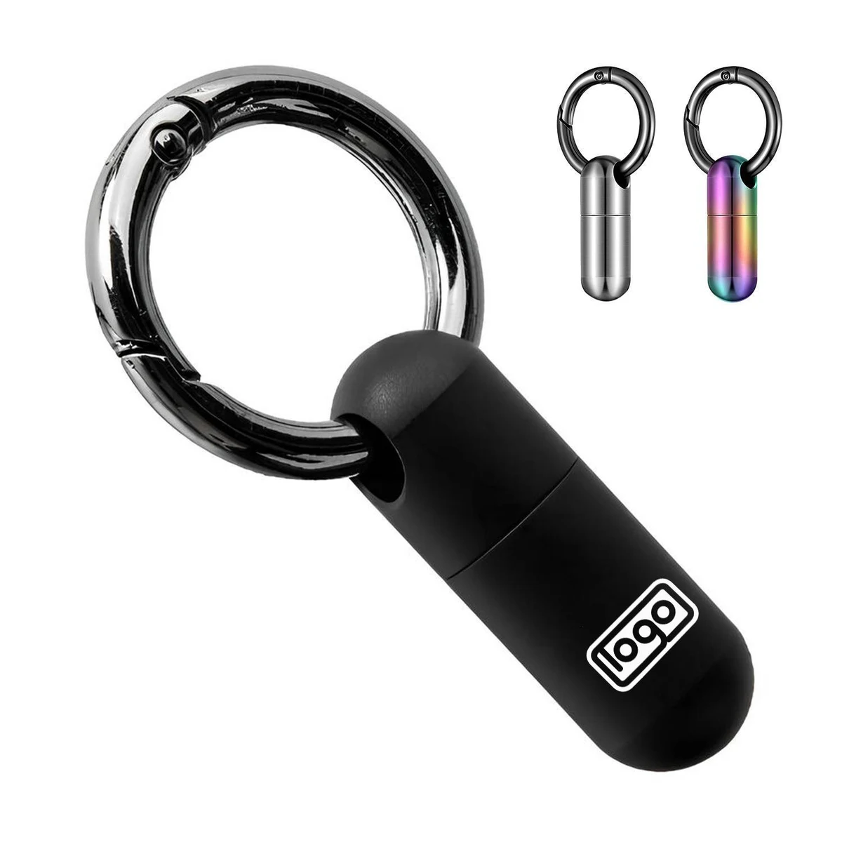 Mini Titanium Alloy Waterproof Pill Holder Keychain 1