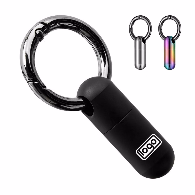 Mini Titanium Alloy Waterproof Pill Holder Keychain
