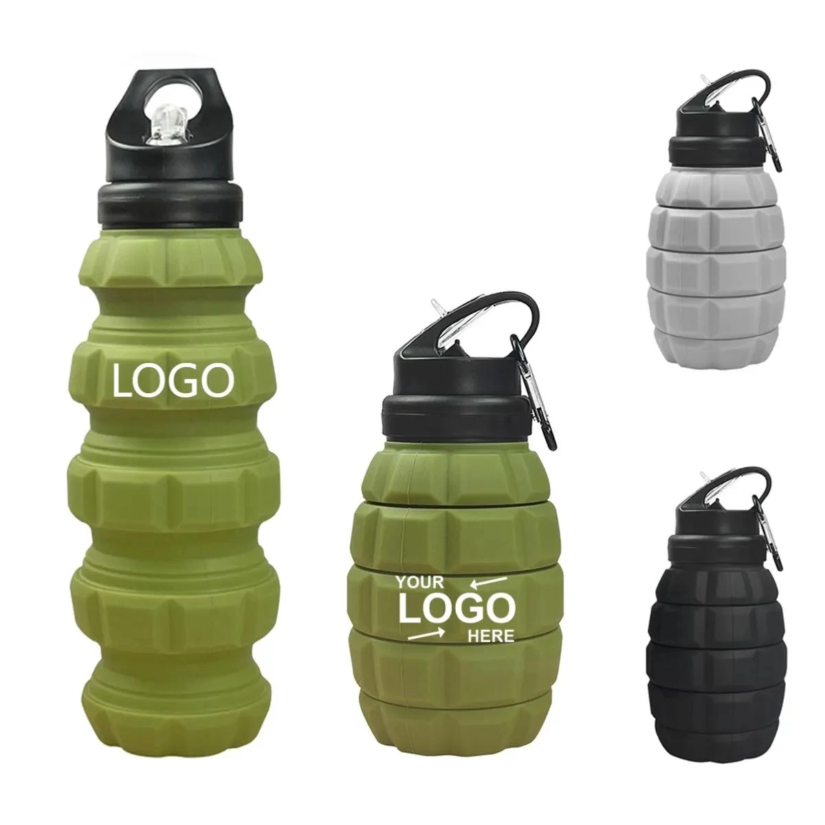 Grenade-Shaped Foldable Water Bottle 1