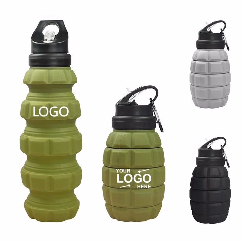 Grenade-Shaped Foldable Water Bottle