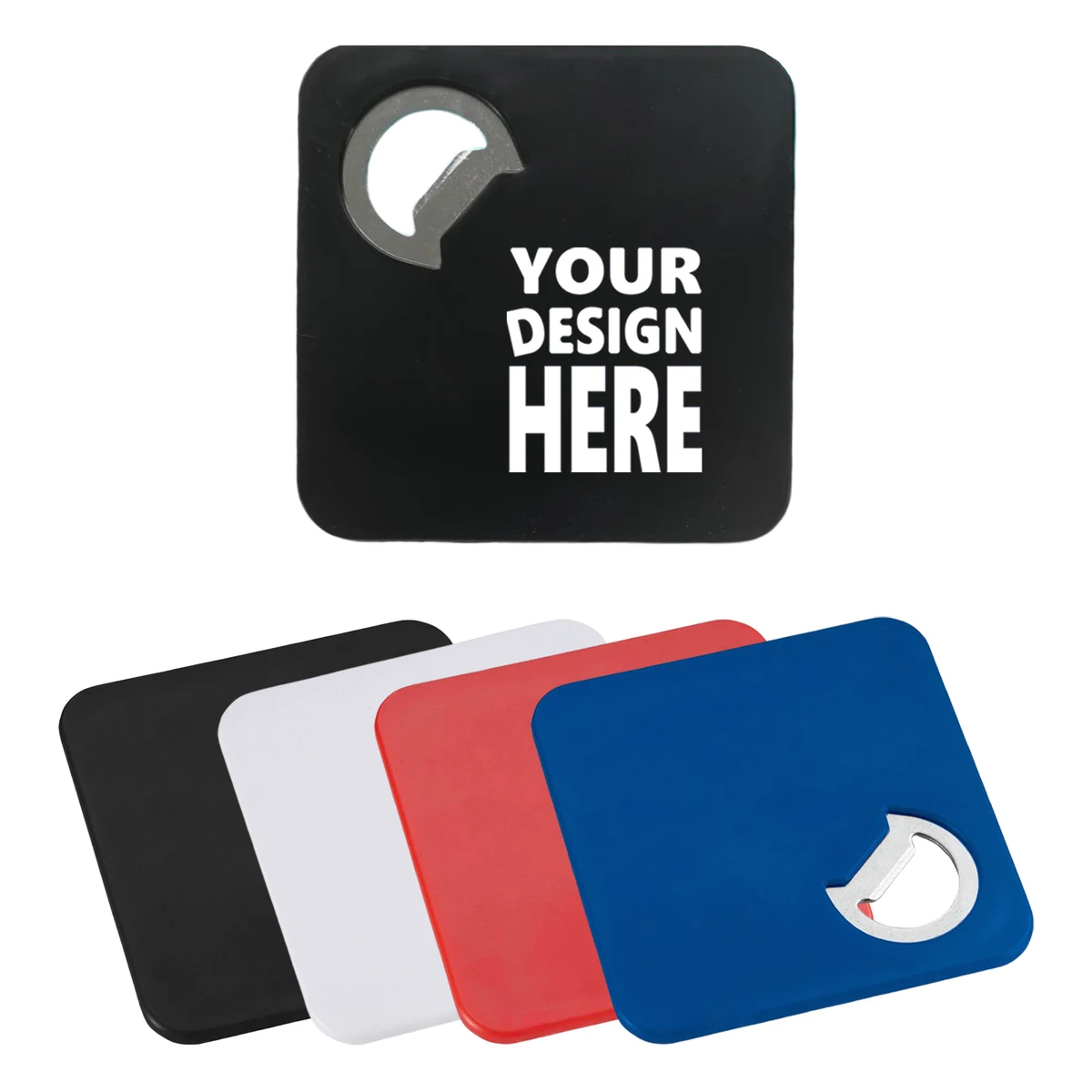 Portable Square Coaster Bottle Opener 1