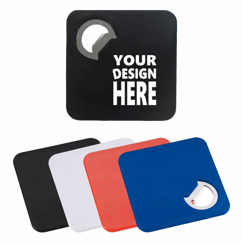 Portable Square Coaster Bottle Opener