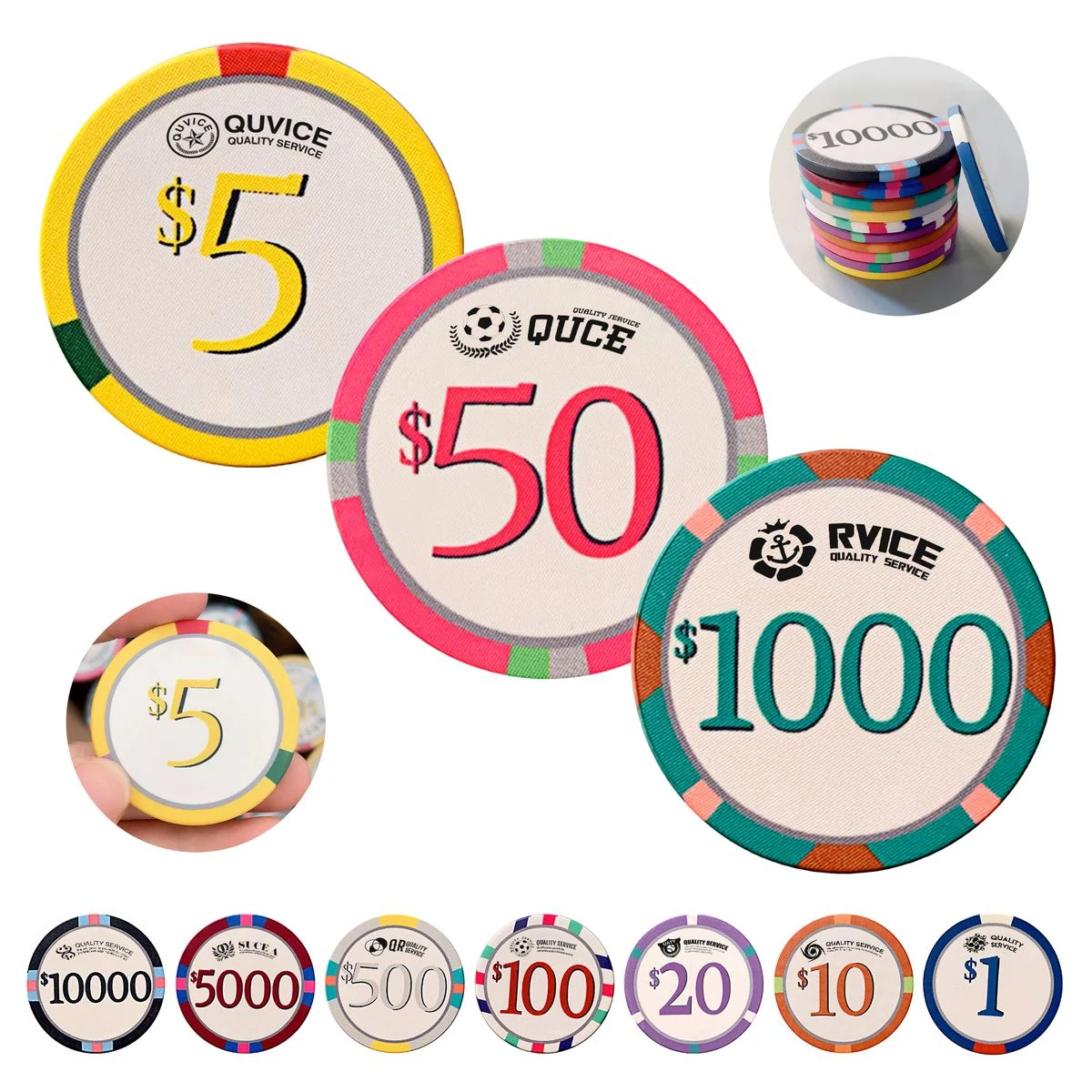 Ceramic Poker Chip Token 1