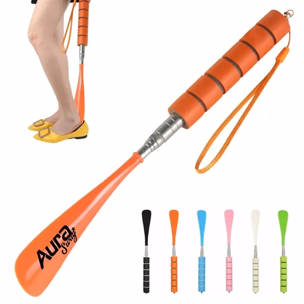 Custom Extendable Stainless Steel Telescopic Shoe Horn — Portable Travel Giveaway