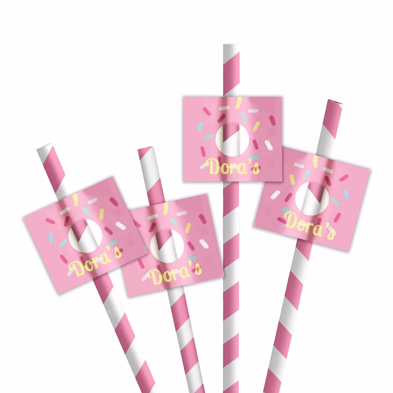 Straw Toothpick Flags Style D - 1.5" x 1.5"