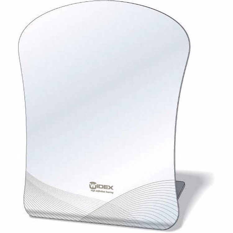Free-Standing Acrylic Plastic Mirror, 8"x10" Round Top, Spot Colours