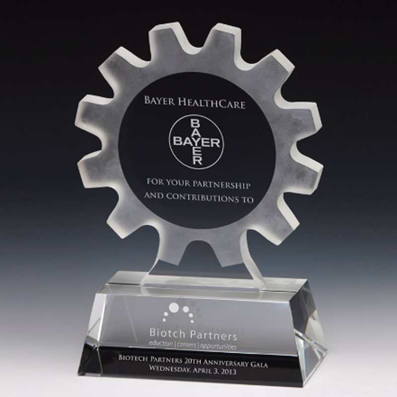 Gear Unique Design Crystal Award