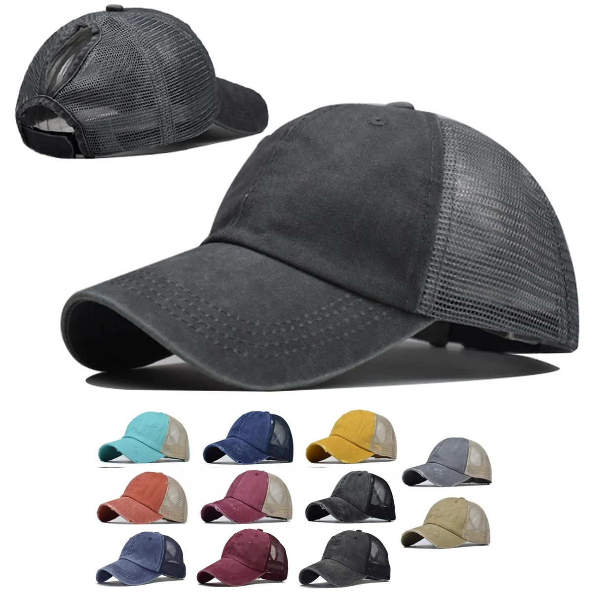 Washed Mesh Baseball Cap 1