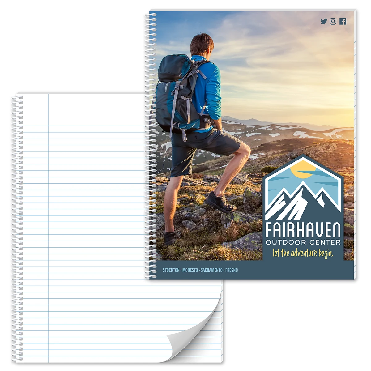 Spiral Bound Notebook - 50 Sheets - 8x10.5 (Side Bound) 1