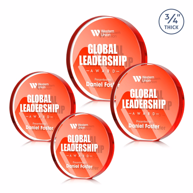 Gainsborough Circle VividPrint™ Double Sided Award - Red