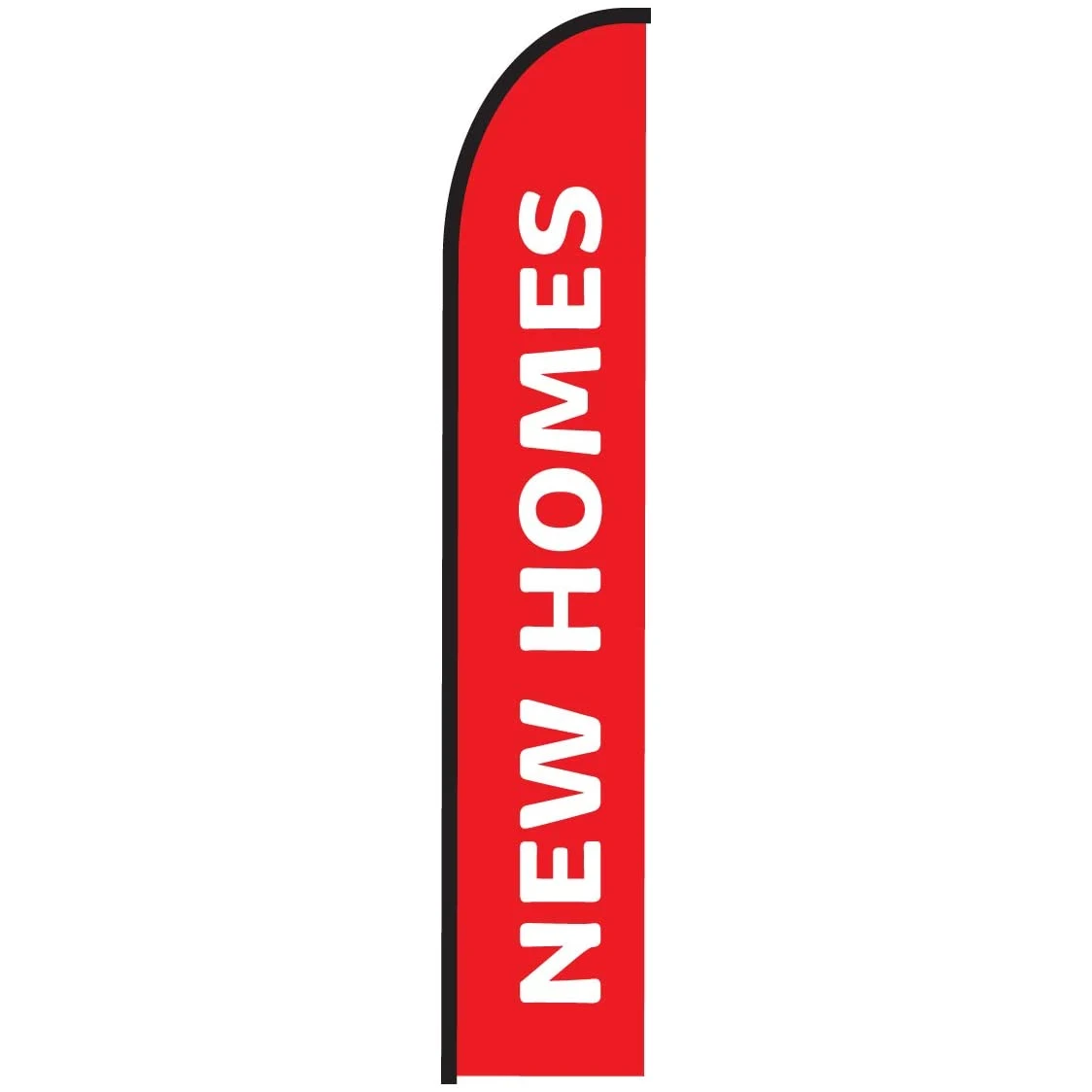 New Homes Signs for Real Estate - Feather Flag Swooper Outdoor Banner 11.5ft - Flag Only (Red) 1