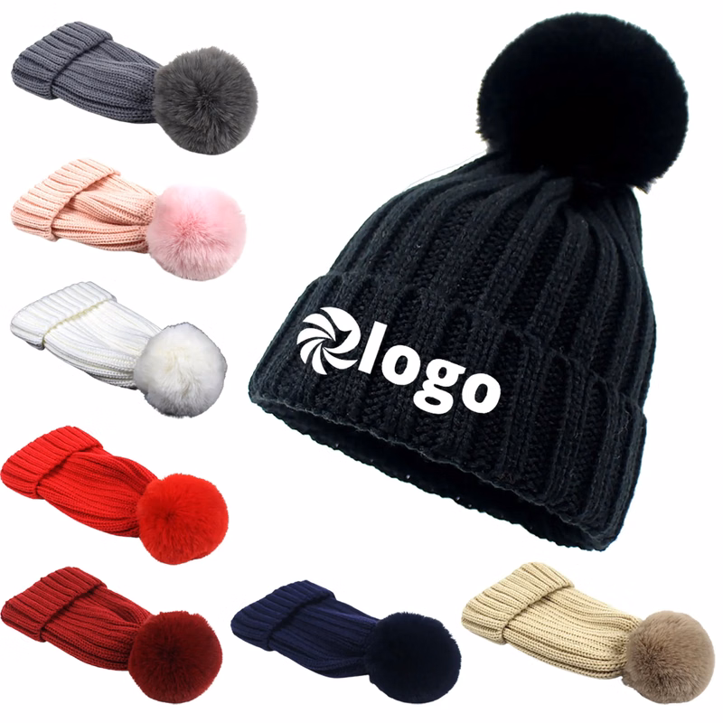 Kids Thicken Pom Beanie