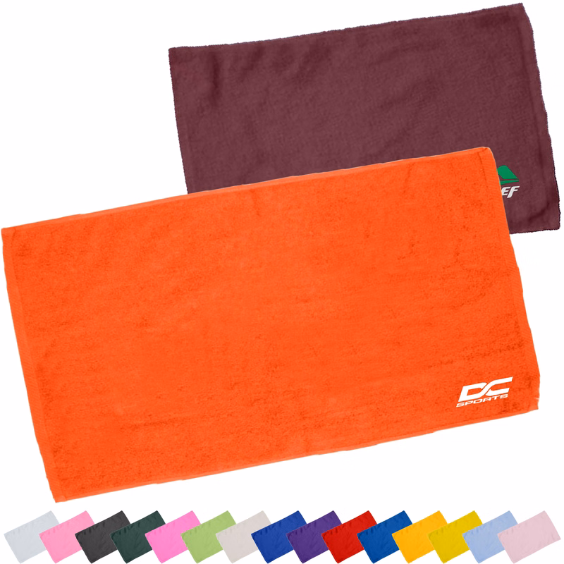 Luxurious 100% Cotton Velour Sports Towel USA Decorated (11" x 18")