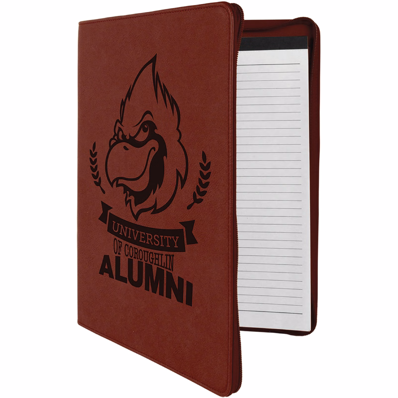 9" x 12" Leatherette Rose Portfolio with Zipper