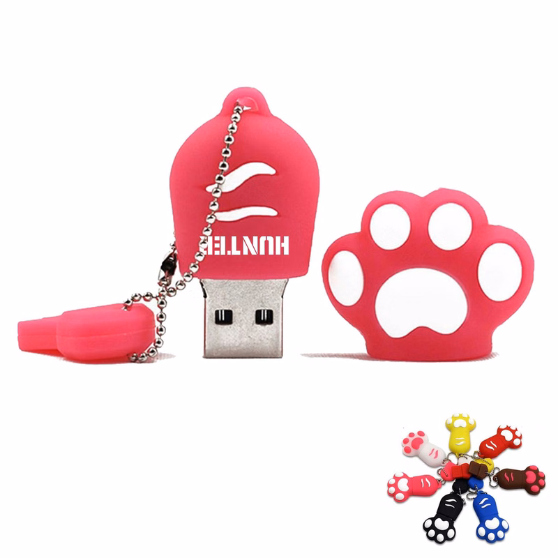 Cartoon Cat Claw Shell USB Flash Disk 128G