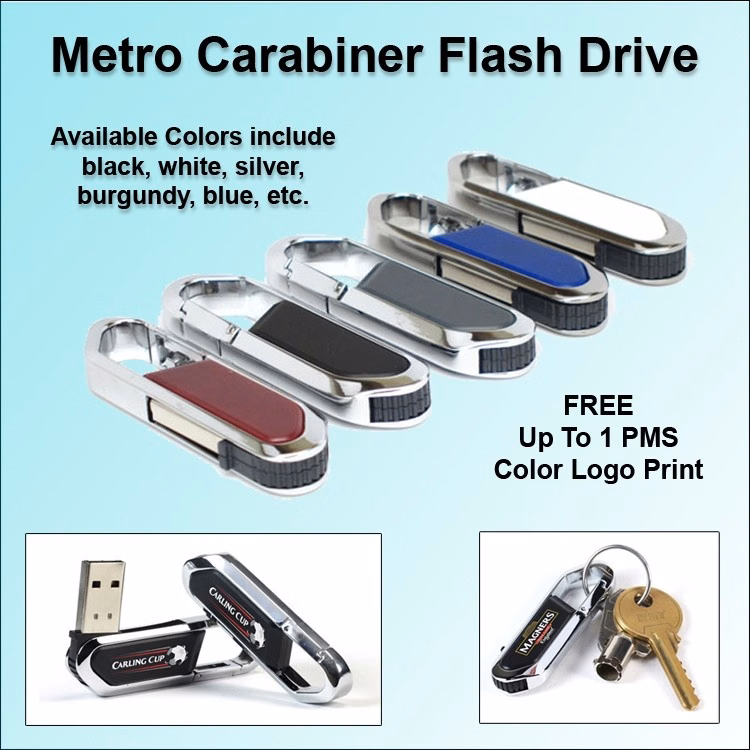 Metro Carabiner Flash Drive / USB - 4 GB