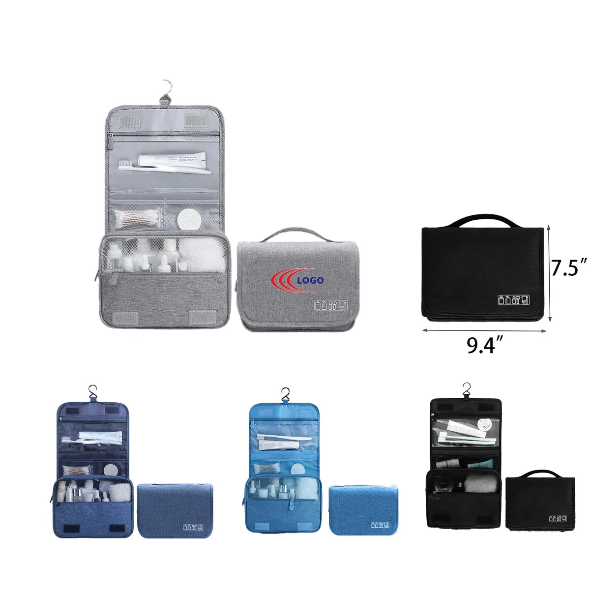 Large Capacity Wet and Dry Separation Cosmetic Bag 1