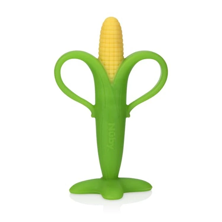 Nuby Corn Teether - 3+ Months Silicone BPA Free 1
