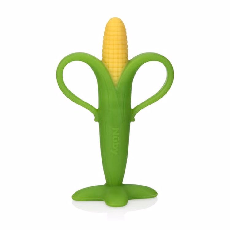 Nuby Corn Teether - 3+ Months Silicone BPA Free