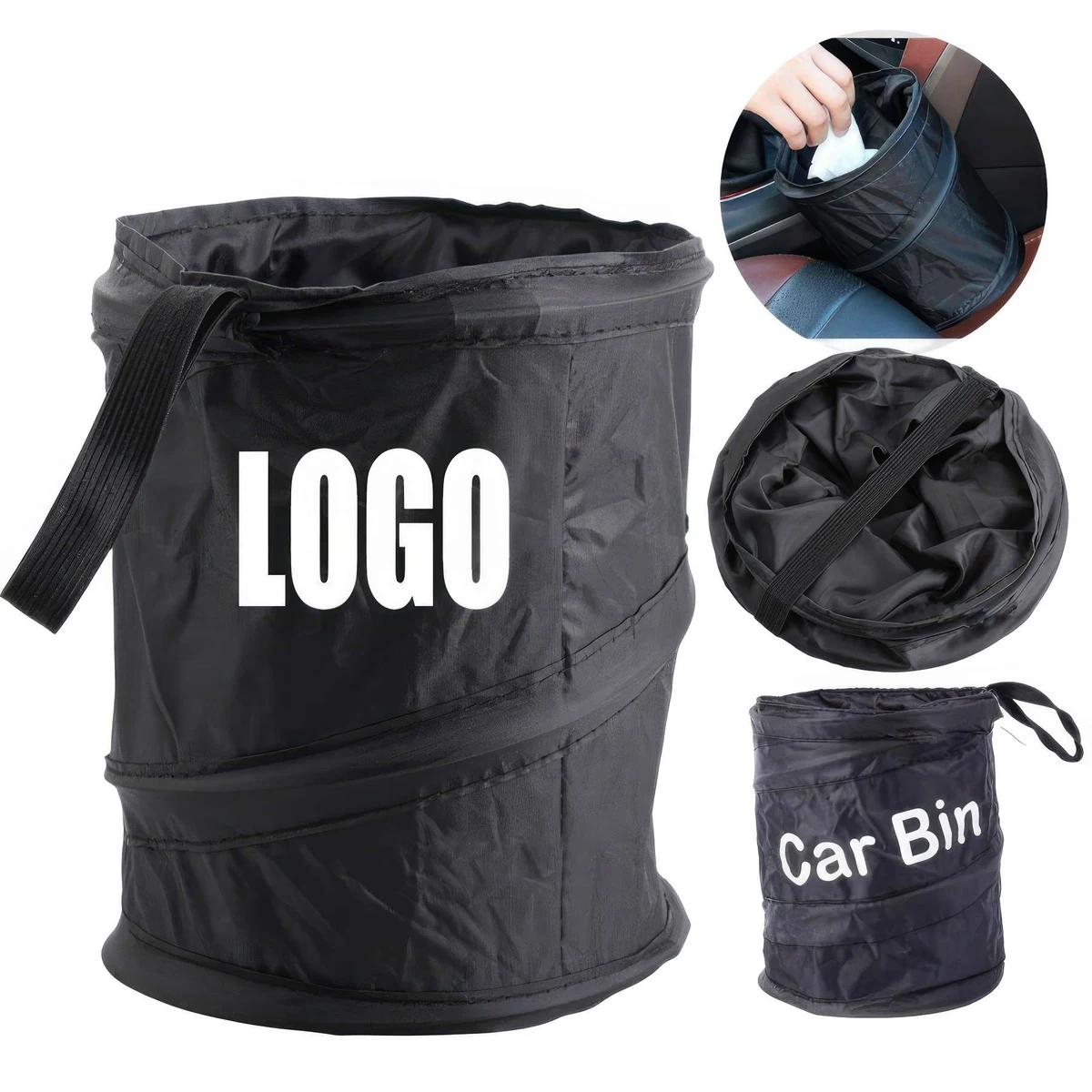 Vehicle Foldable Cloth Bag Trash Can 1
