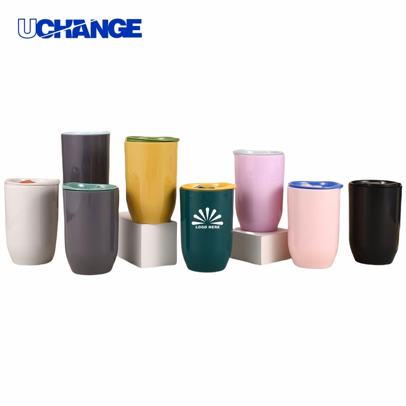 U-Shaped Portable Eggshell Cup Container (12oz)
