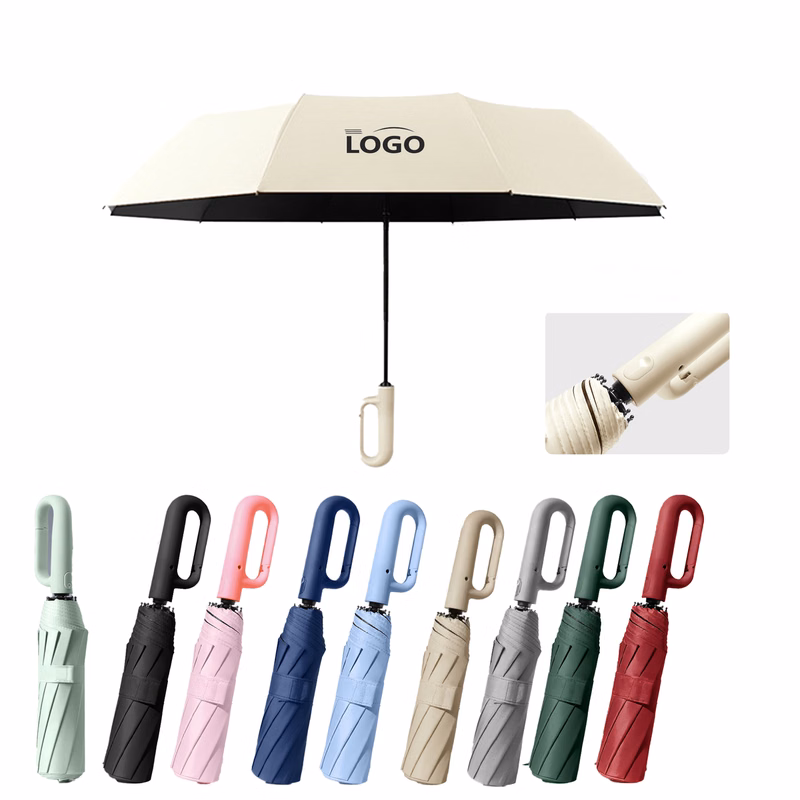 Auto Open-Close Umbrella With Loop Fastener