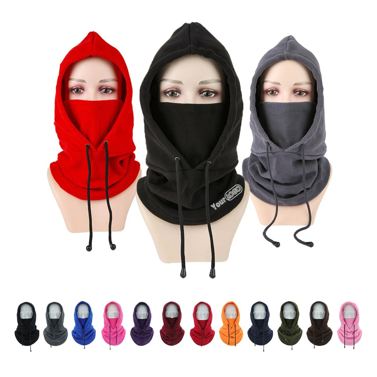 Custom Logo Winter Face Mask Hood 1