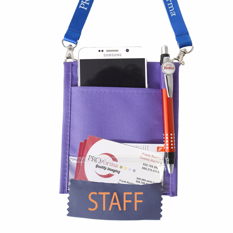 POLYESTER FRONT FLAP POCKET NECK WALLET WITH SIX POCKETS