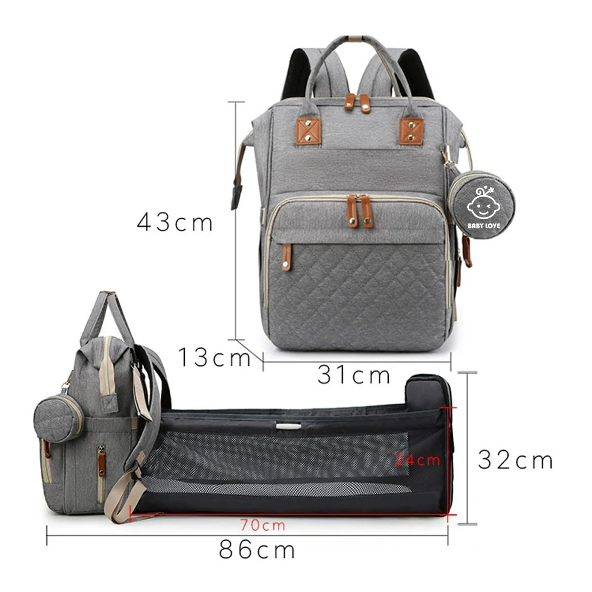 Diaper Bag Multi-Function Waterproof Travel Backpack 1