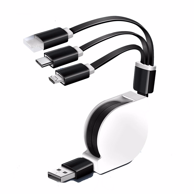 3 In 1 Retractable Charging Cord Cable